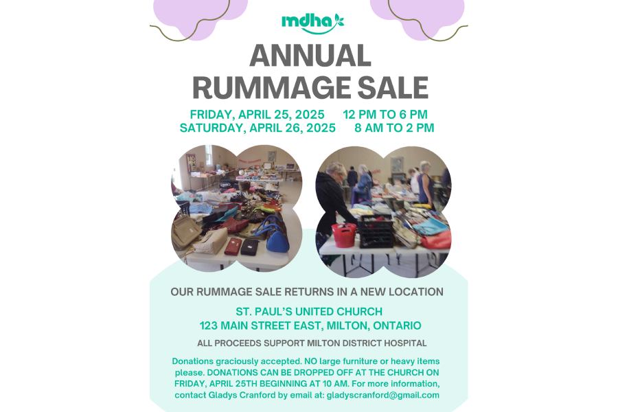 Annual Rummage Sale in Support of Milton District Hospital