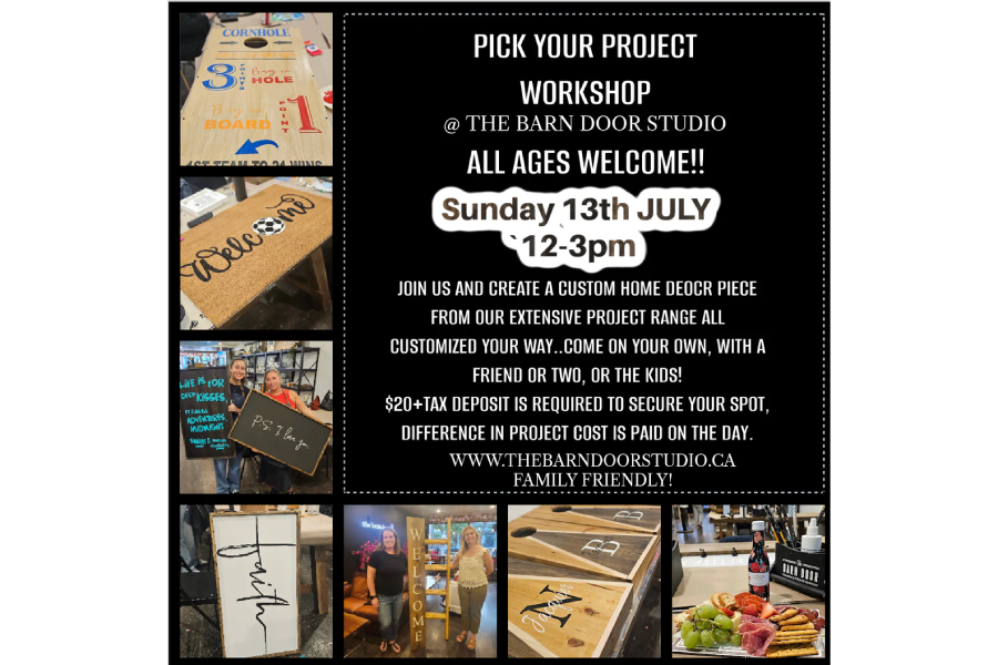 Pick Your Project Crafty Workshop at Barn Door Studio