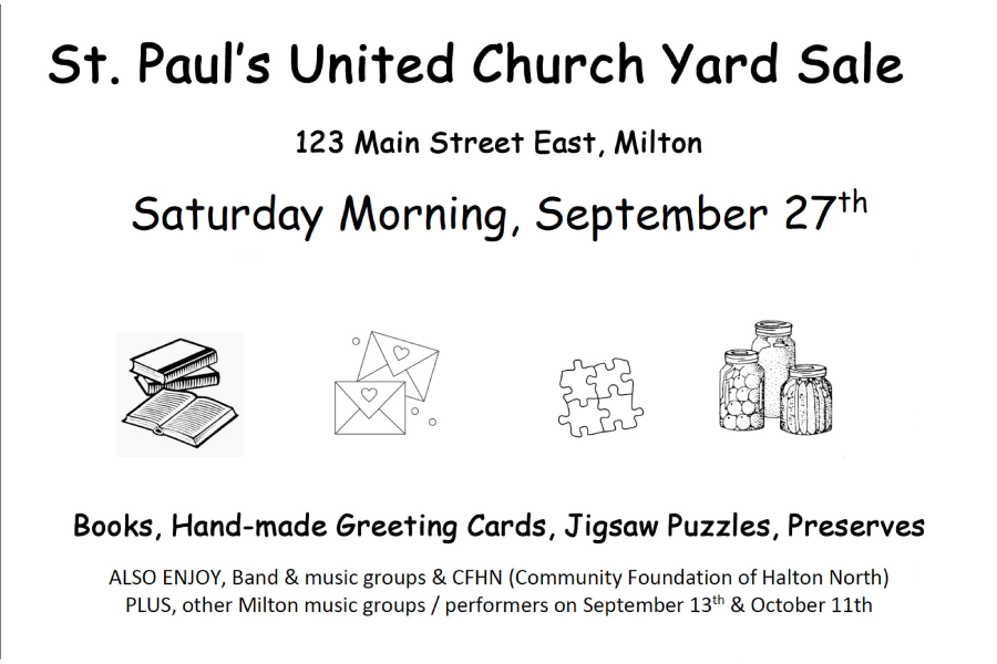 St. Paul's Annual Yard Sale - September 27
