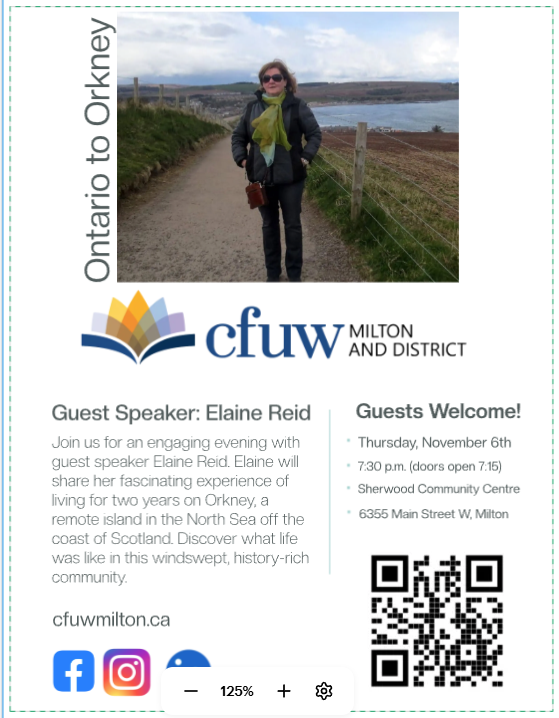 CFUW Nov Speaker
