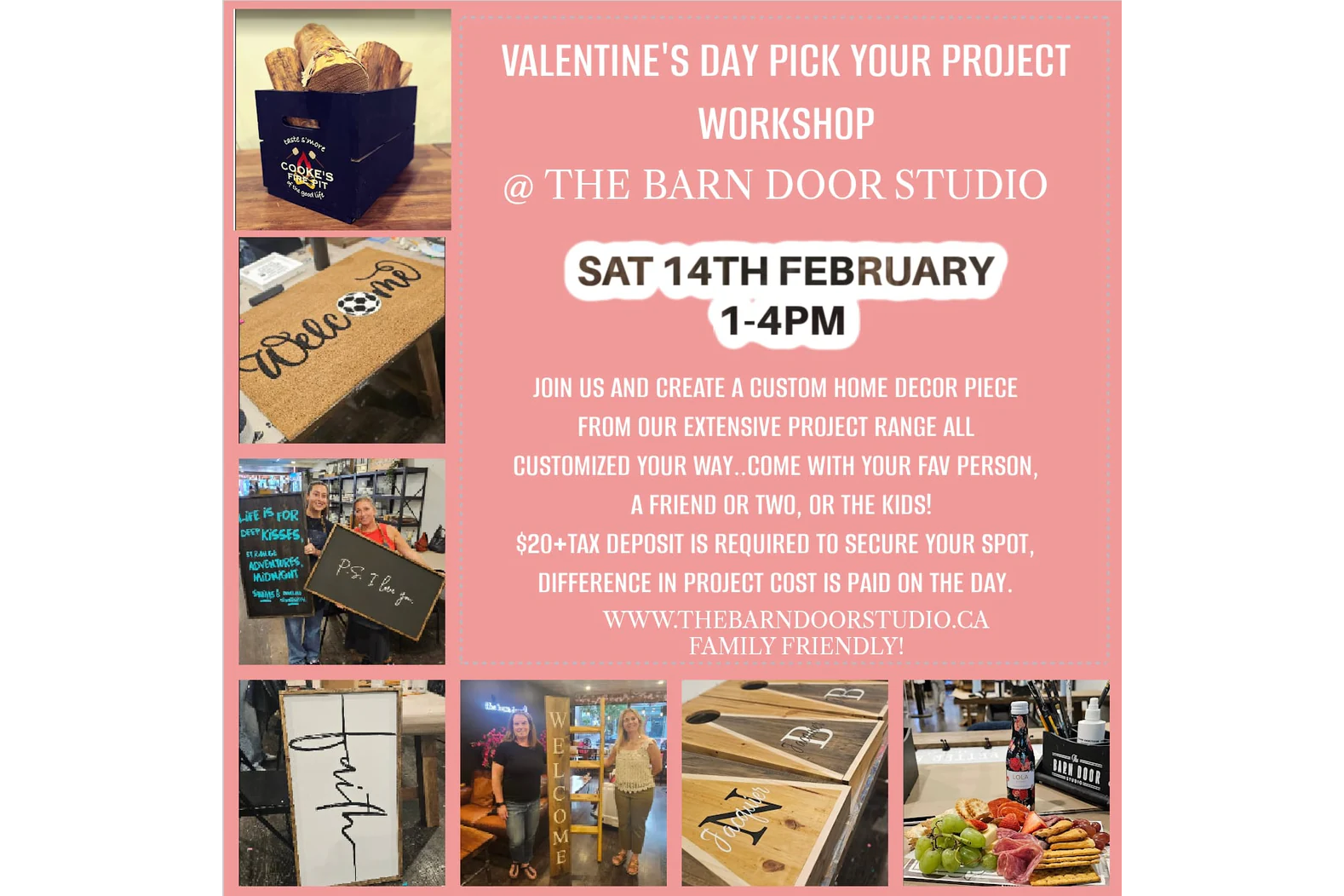 Valentine's Pick Your Project Crafty Workshop