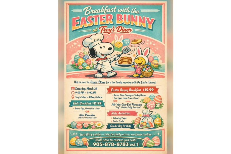 Breakfast with the Easter Bunny – Troy’s Diner