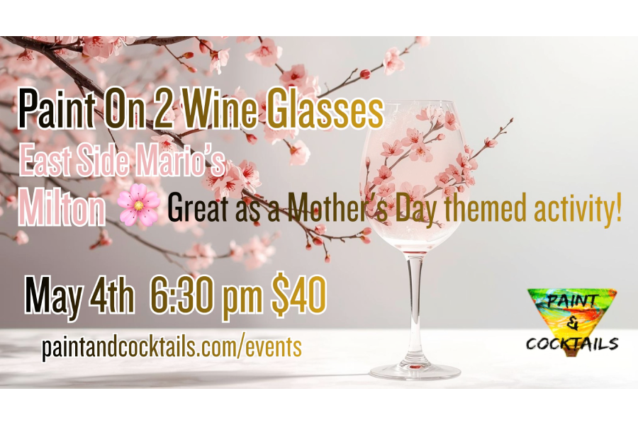 Paint On 2 Wine Glasses at East Side Mario’s