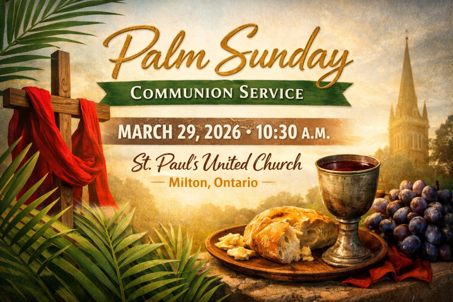 Palm Sunday service with Communion