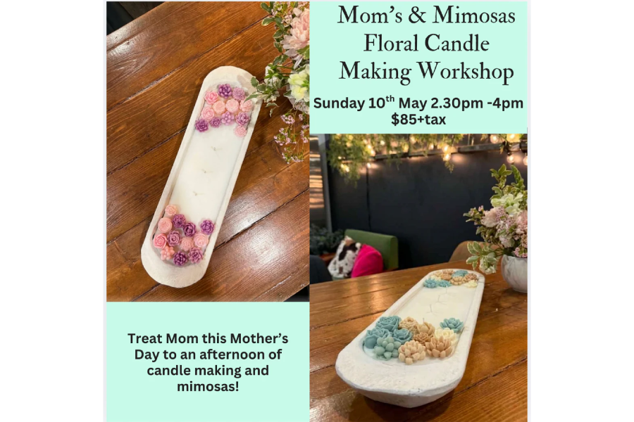 Floral Dough Bowl Candle & Mimosas Mothers Day Workshop