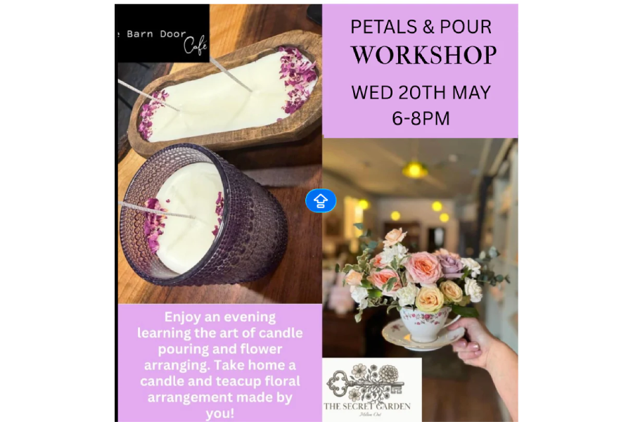 The Barn Door Studio Petals and Pour Workshop
