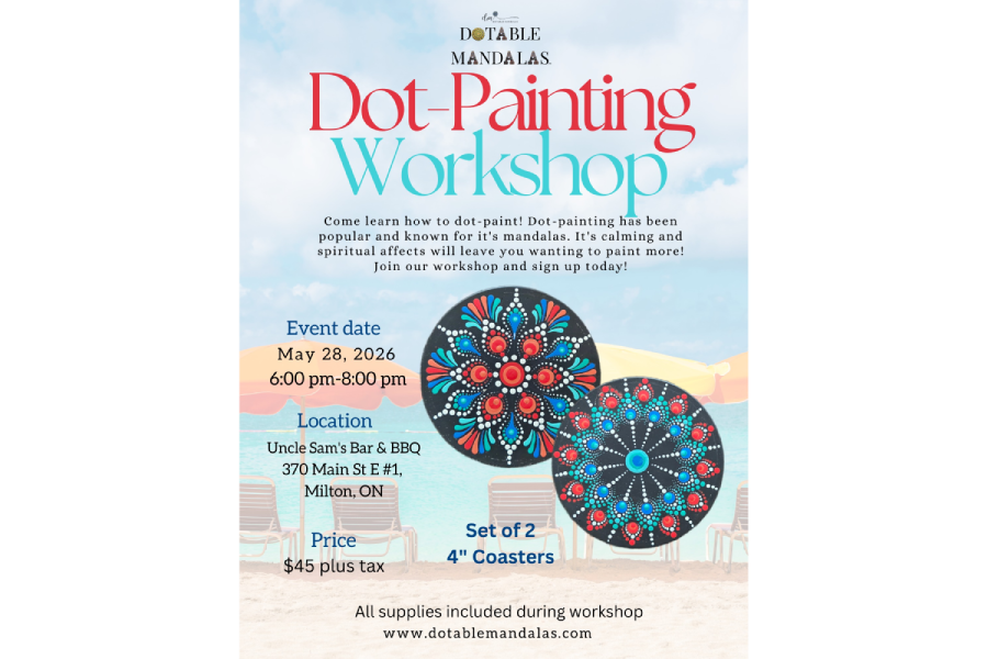 Tropical Coastal Vibe Coaster Set Dot-Painting Workshop