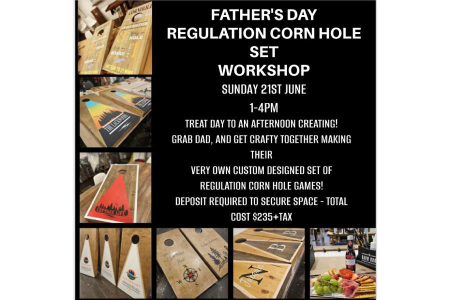 The Barn Door Studio Father's Day Special! Custom Corn Hole Set Workshop