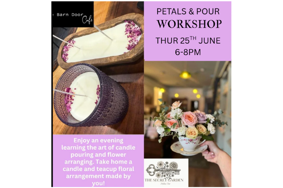 The Barn Door Studio Petals and Pour Workshop