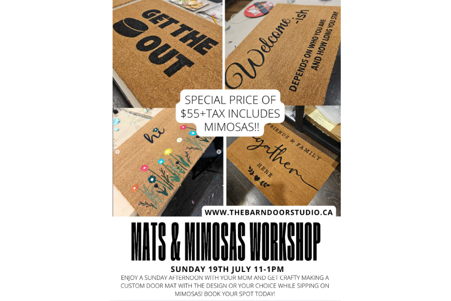 Mats and Mimosas Workshop @ The Barn Studio