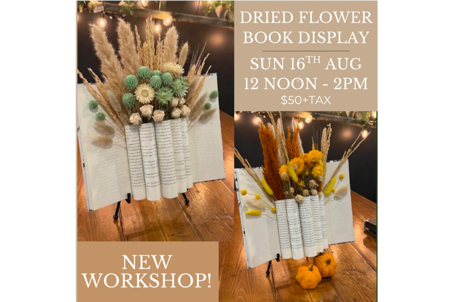 Dried Flower Book Display Workshop