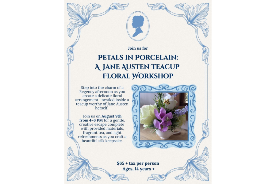 Petals in Porcelain: A Jane Austen Teacup Floral Workshop